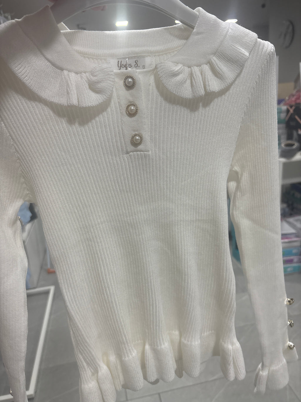 Maglioncino con bottoni gioiello