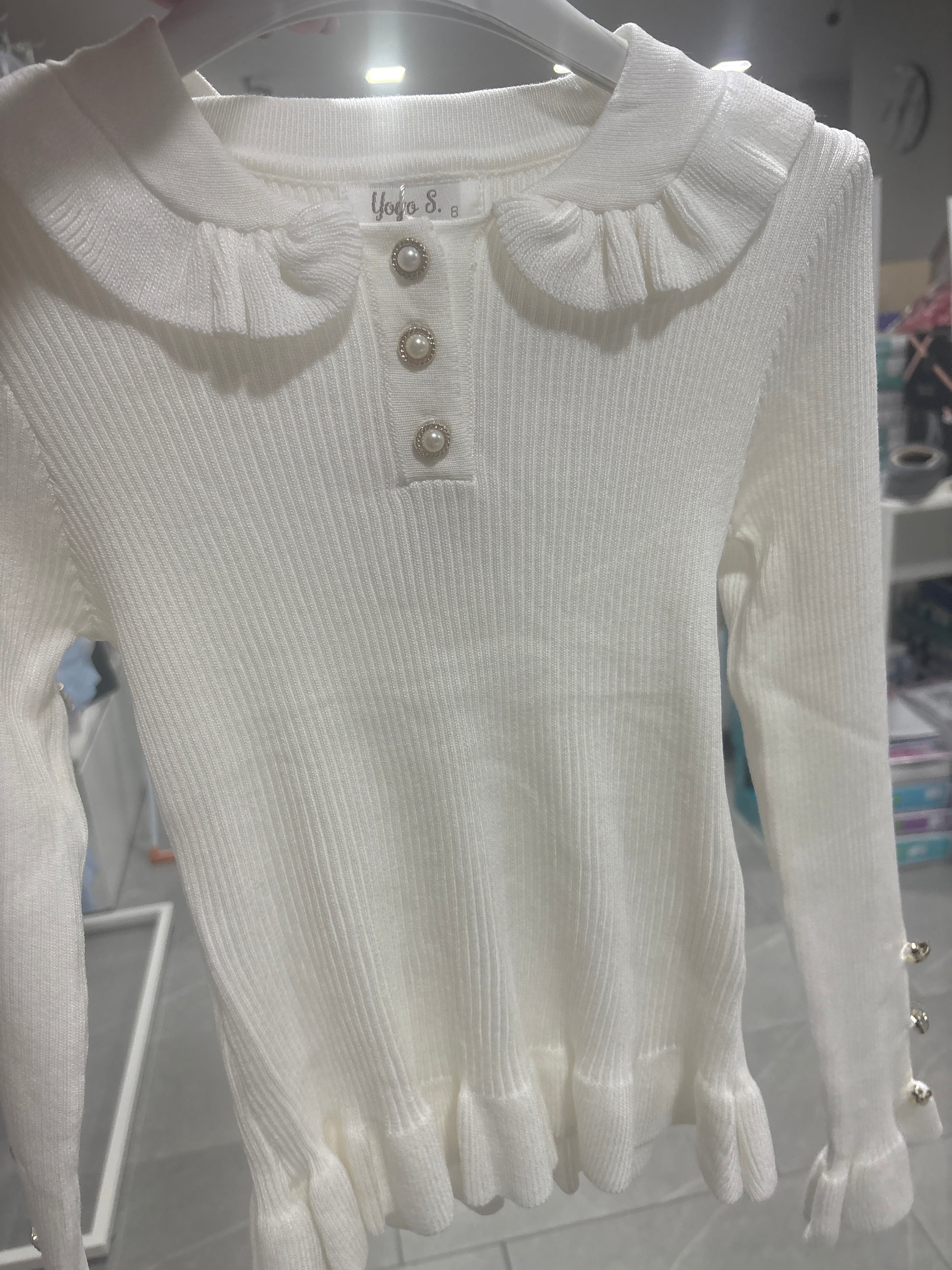 Maglioncino con bottoni gioiello