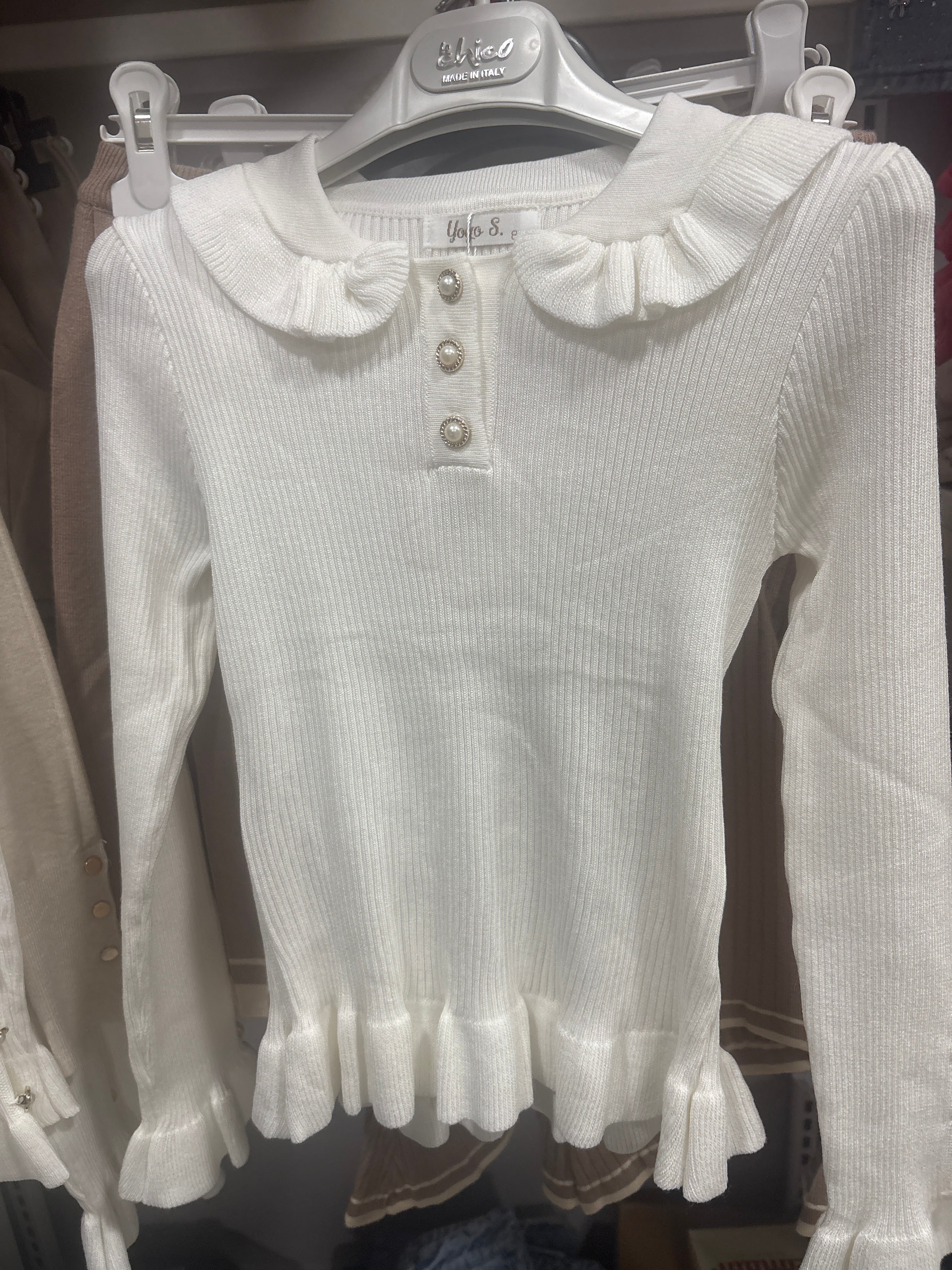 Maglioncino con bottoni gioiello