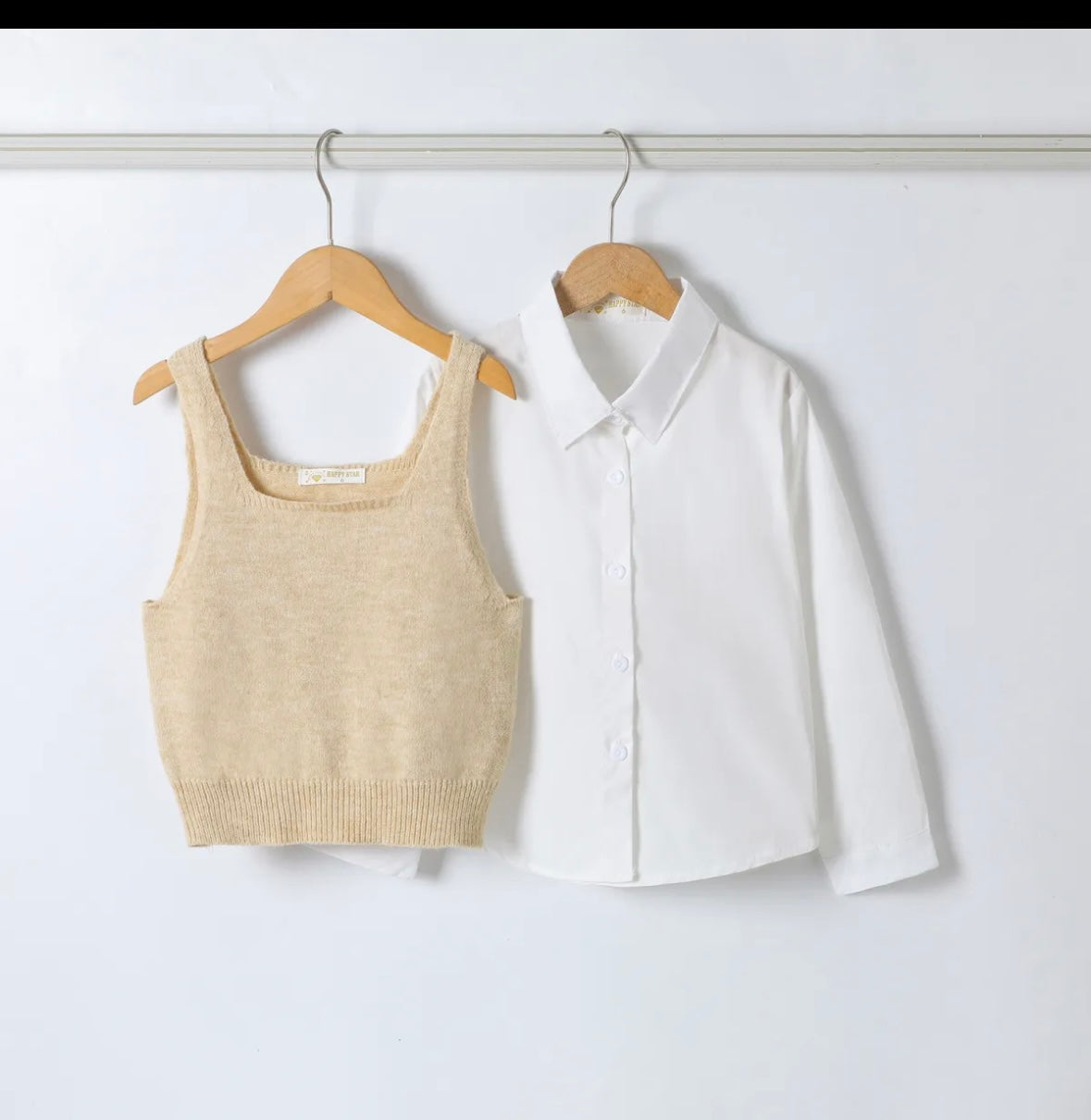 Camicia più gilet bambina